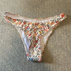 High leg floral bikini bottoms